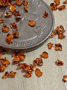 Amber copper crush metallics